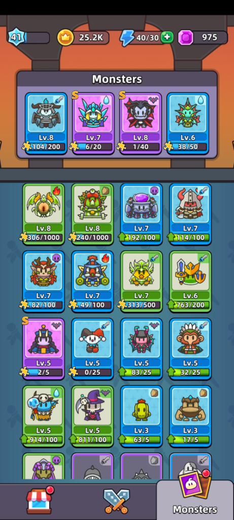 slime legion review card inventory screen