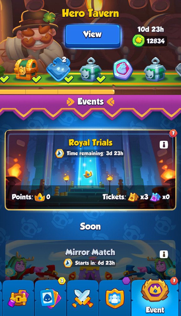 ROYAL TRIALS RUSH ROYALE EVENT