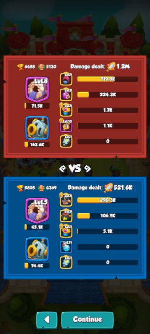 Rush Arena Review Screen Gameplay Battle Stats
