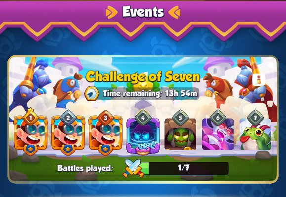 rush royale challenge of seven PvP event screen screenshot image img videolucas battle damage events